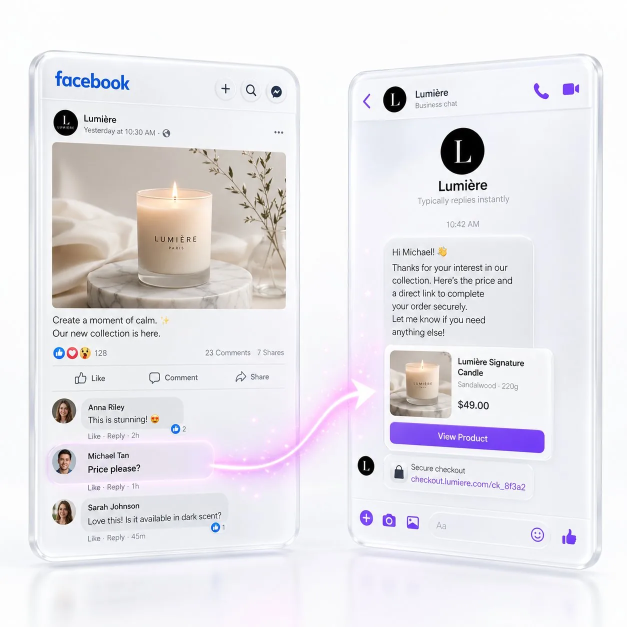 Facebook-комментарии автоматически конвертуются в приватни Messenger-разговоры