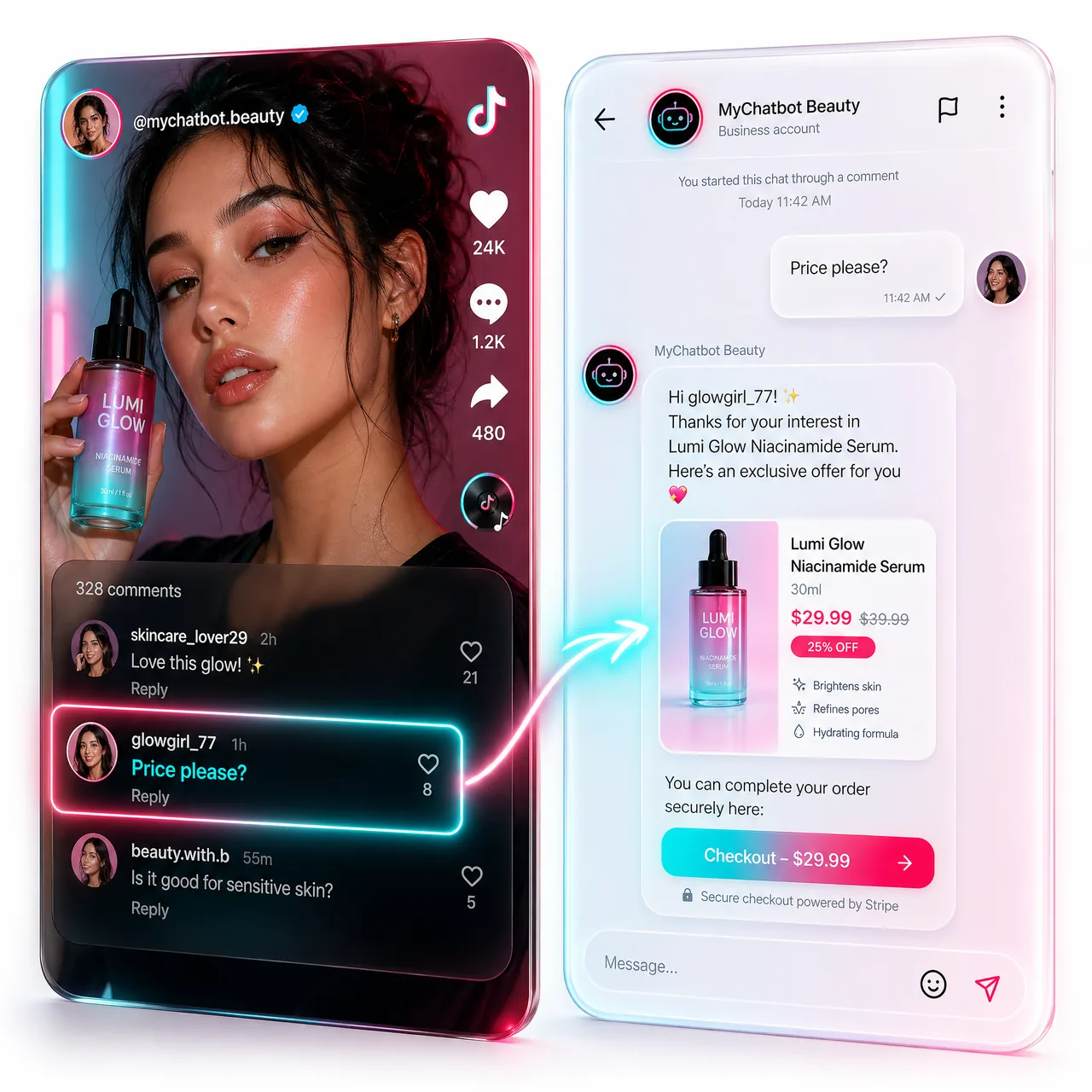 Комментарии Instagram автоматически перетворюются на личные DM