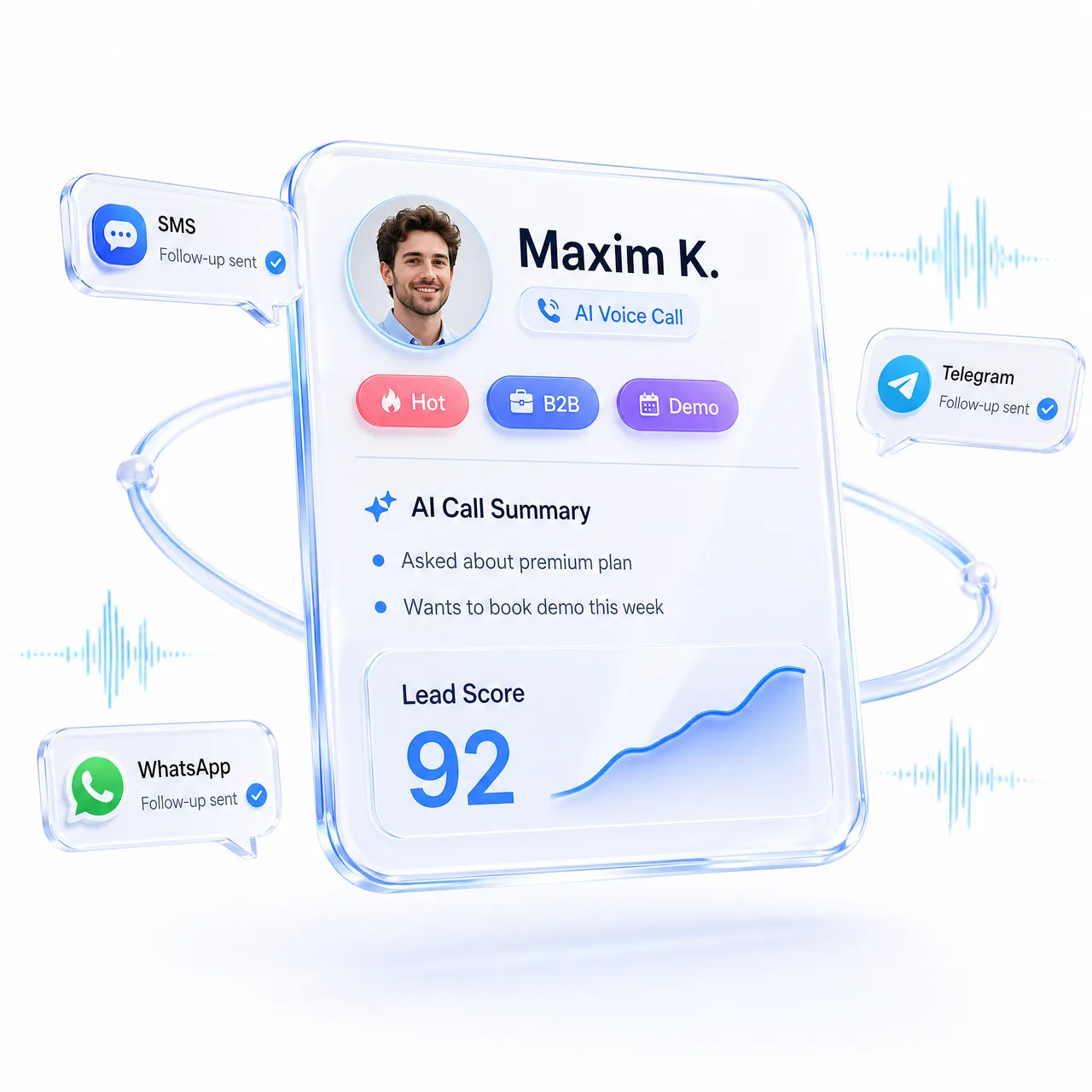 Картка ліда Instagram у CRM з AI-інсайтами та 4 шаблонами: Розіграш, Welcome DM, Story Quiz, Flash Sale